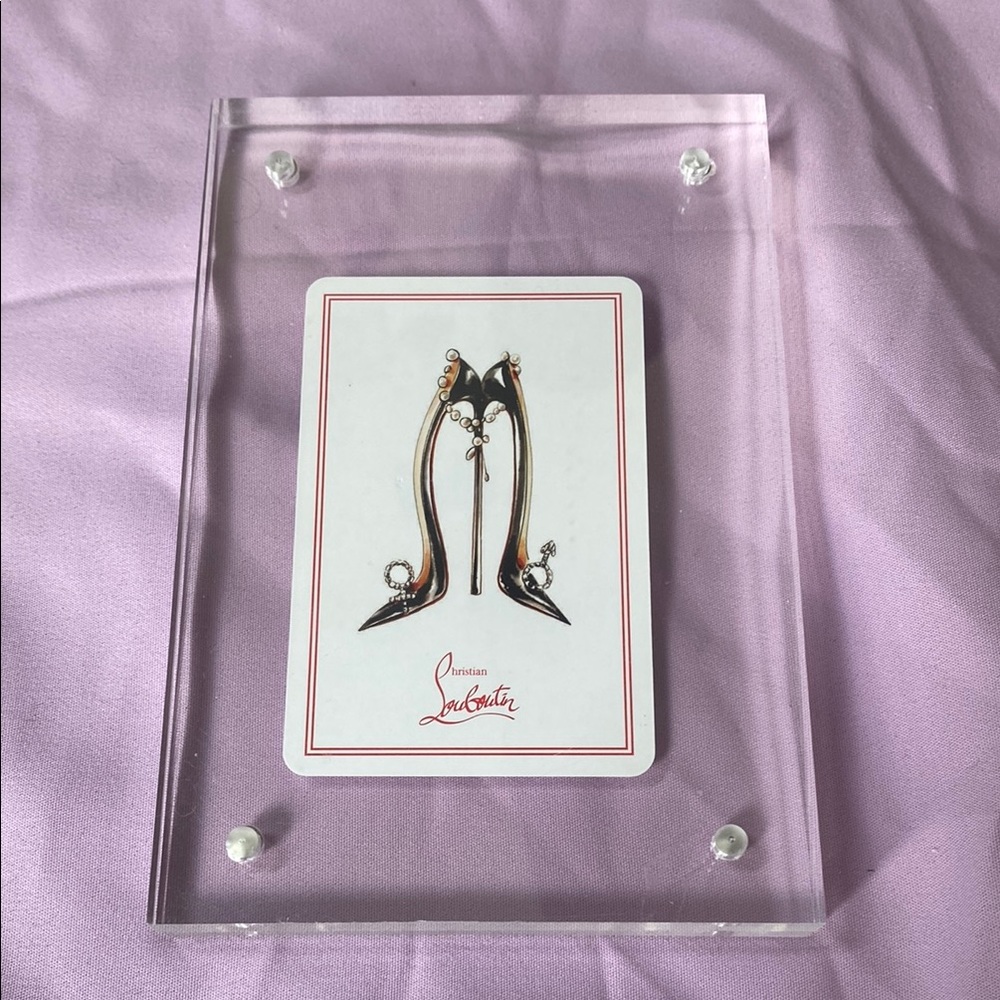 Christian Louboutin Jack Of Hearts Limited Edition Card In Clear Magnetic Case